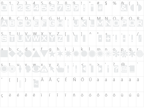 SwishButtons Character Map