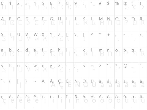 Tracer Character Map