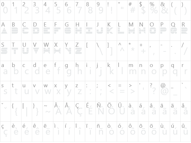 UltraSonic Character Map