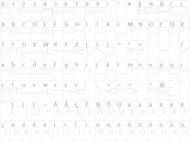 Univox Atom Character Map