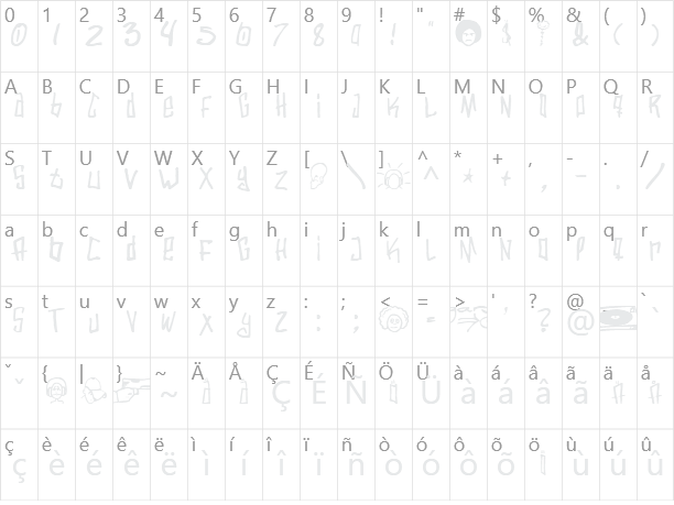 Varbee Character Map