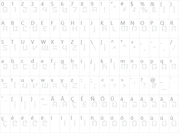 Wintermute Character Map