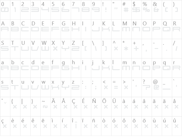 Xenotron Character Map