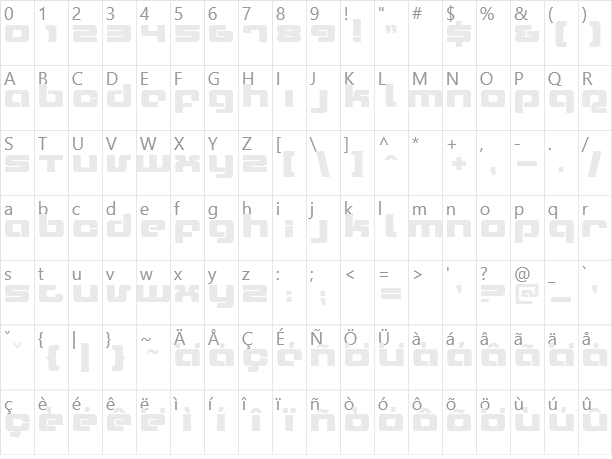 Xeron Character Map