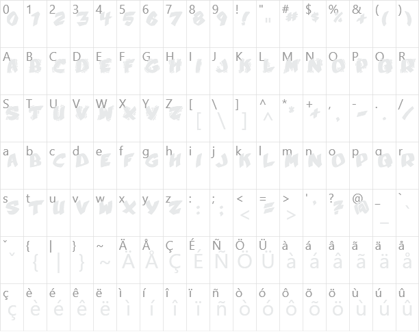 YellaBelly Character Map