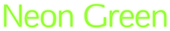 Neon Green Logo Style