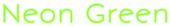 Neon Green Logo Style