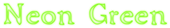 Neon Green Logo Style