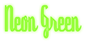 Neon Green Logo Style