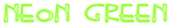 Neon Green Logo Style