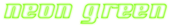 Neon Green Logo Style