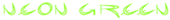 Neon Green Logo Style