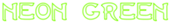 Neon Green Logo Style