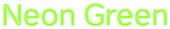 Neon Green Logo Style