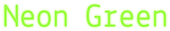 Neon Green Logo Style