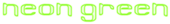 Neon Green Logo Style