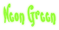 Neon Green Logo Style