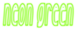 Neon Green Logo Style