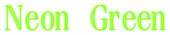 Neon Green Logo Style