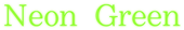 Neon Green Logo Style