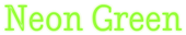 Neon Green Logo Style