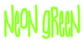 Neon Green Logo Style