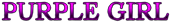 PURPLE GIRL Logo Style