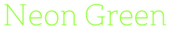 Neon Green Logo Style