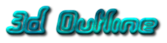 3D Outline Textured Logo Style