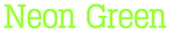 Neon Green Logo Style