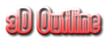 3D Outline Gradient Logo Style