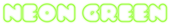 Neon Green Logo Style