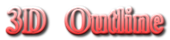 3D Outline Gradient Logo Style